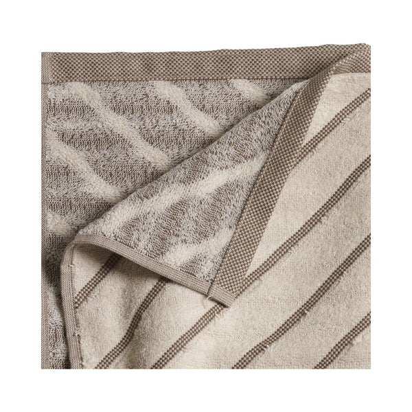 Badhandduk 4st MASUMI RAND Bomull 30X50 Brun