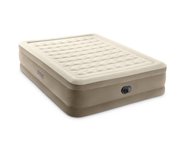 INTEX Ultra-Plüsch-Luftmatratze – braunes Doppelbett