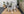 Matgrupp ALBANY Matbord 152x90 + Positionsstolar 6st  Vit/Grå