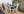 Matgrupp ALBANY Matbord 152x90 + Positionsstolar 6st  Vit/Grå