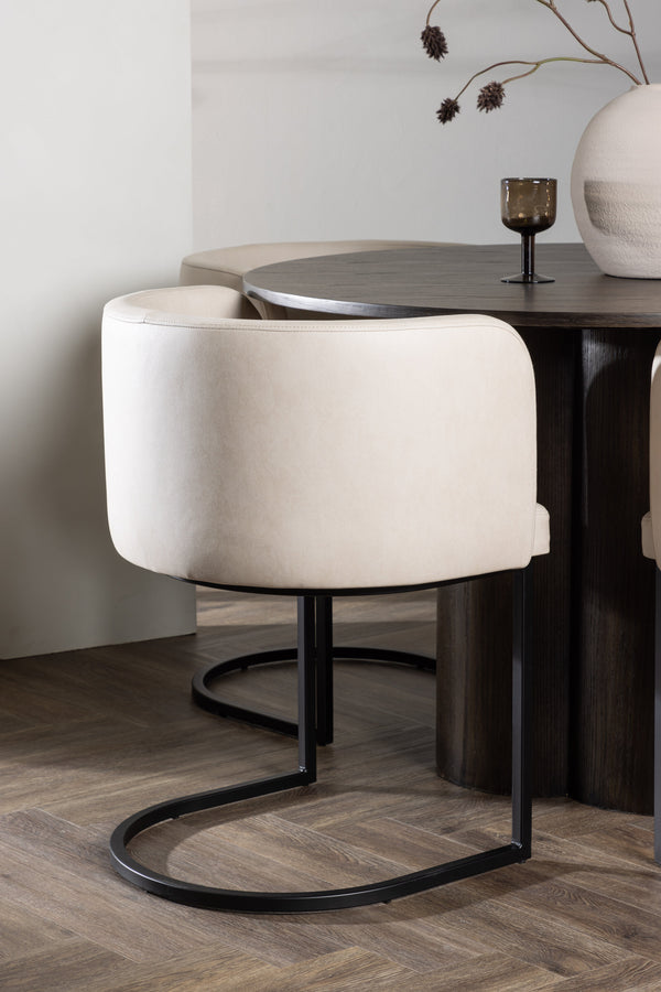 Esszimmergruppe OLIVIA &amp; SIMRISHAMN Esstisch ⌀110 + 4 Esszimmerstühle Beige