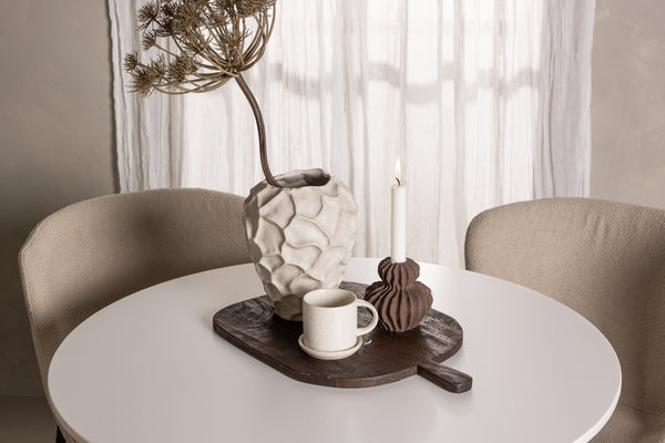 Matgrupp HAMDEN Matbord ⌀80 & 4st MODESTO Matstolar Beige