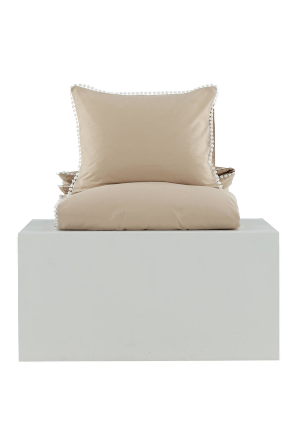 Påslakanset LIVIA Bomnull 200x150cm-Beige