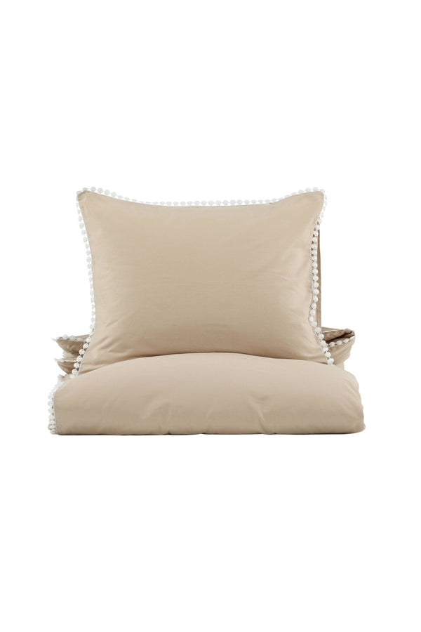 Påslakanset LIVIA Bomnull 200x150cm-Beige