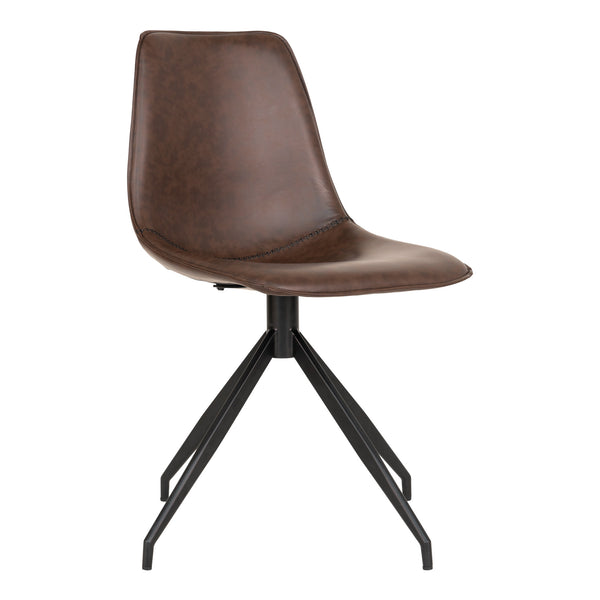 Matstol med vridbar MONACO PU 54x48x86 Mörkbrun-2st