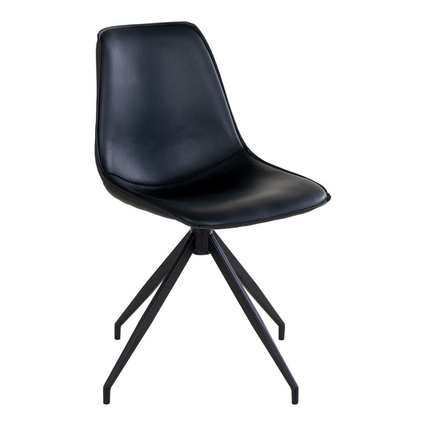 Matstol med vridbar MONACO PU 54x48x86 Svart-2st