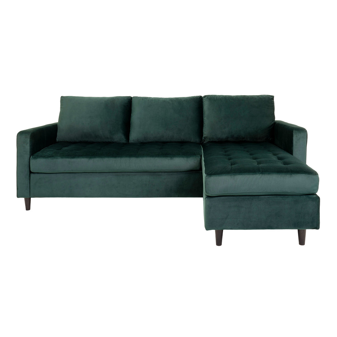 Lounge soffa FIRENZE Sammet-Grön