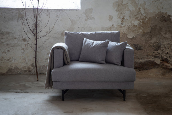 Fåtölj SOFIA Polyester 92x82x108cm-Grå