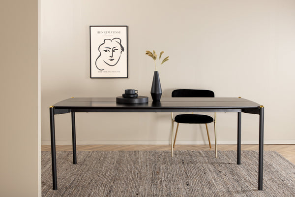 MATBORD PELLE Veneer 90x190 cm-Svart