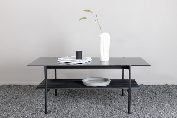 Soffbord VON STAF 120x60cm-Glas Svart