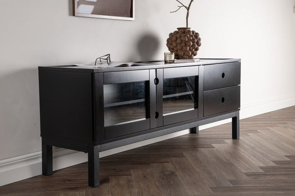 Byrå ALCOA MDF 150x,5 cm-Svart