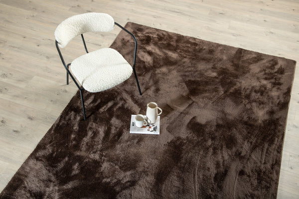 Rechteckiger Teppich BLANCA Polyester 230x160cm-Braun