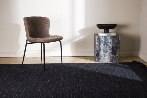 Rechteckiger Teppich ELTON Wolle 350x250cm-Schwarz