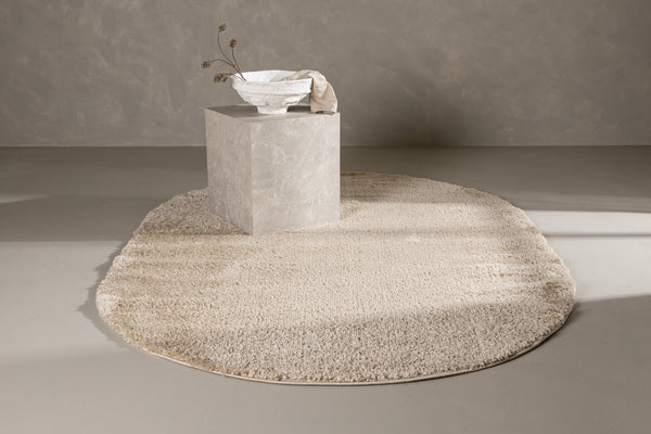 Oval matta WALTER Polypropen 340x240cm-Beige