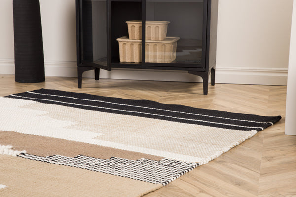 Rectangular rug ASTON Wool 350x250cm-Brown