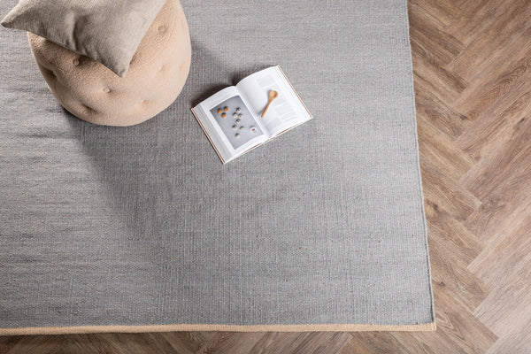 Rectangular rug JAIPUR Wool 300x200cm-Light grey