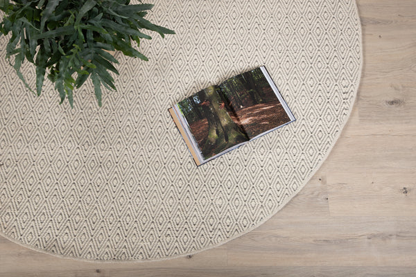 Round rug JULANA Wool ⌀200-Beige