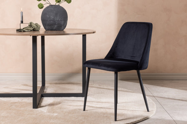 Matstolar NIGHT Sammet 87x49x56cm Svart-2st