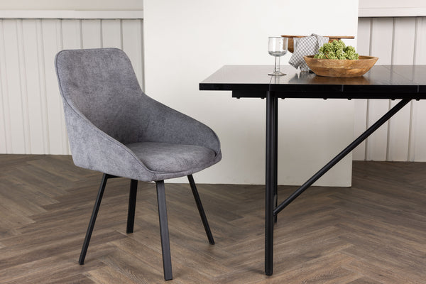 Matstolar ROSIE Linen 88x55x60cm Grå-2st