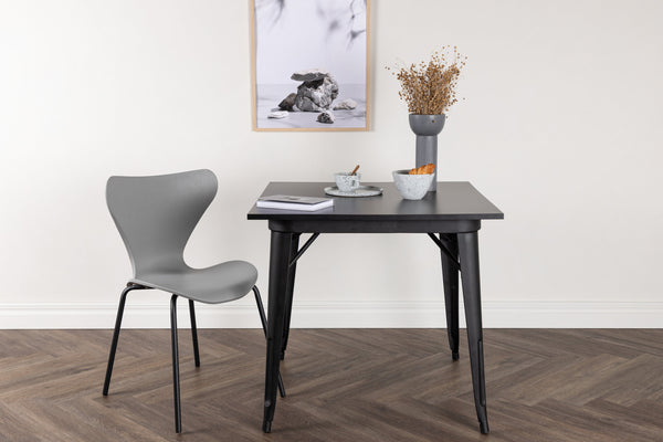 MATBORD TEMPE MDF 80x80 cm-Svart