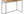 Desk WHITE Steel 45x100x75 Natural